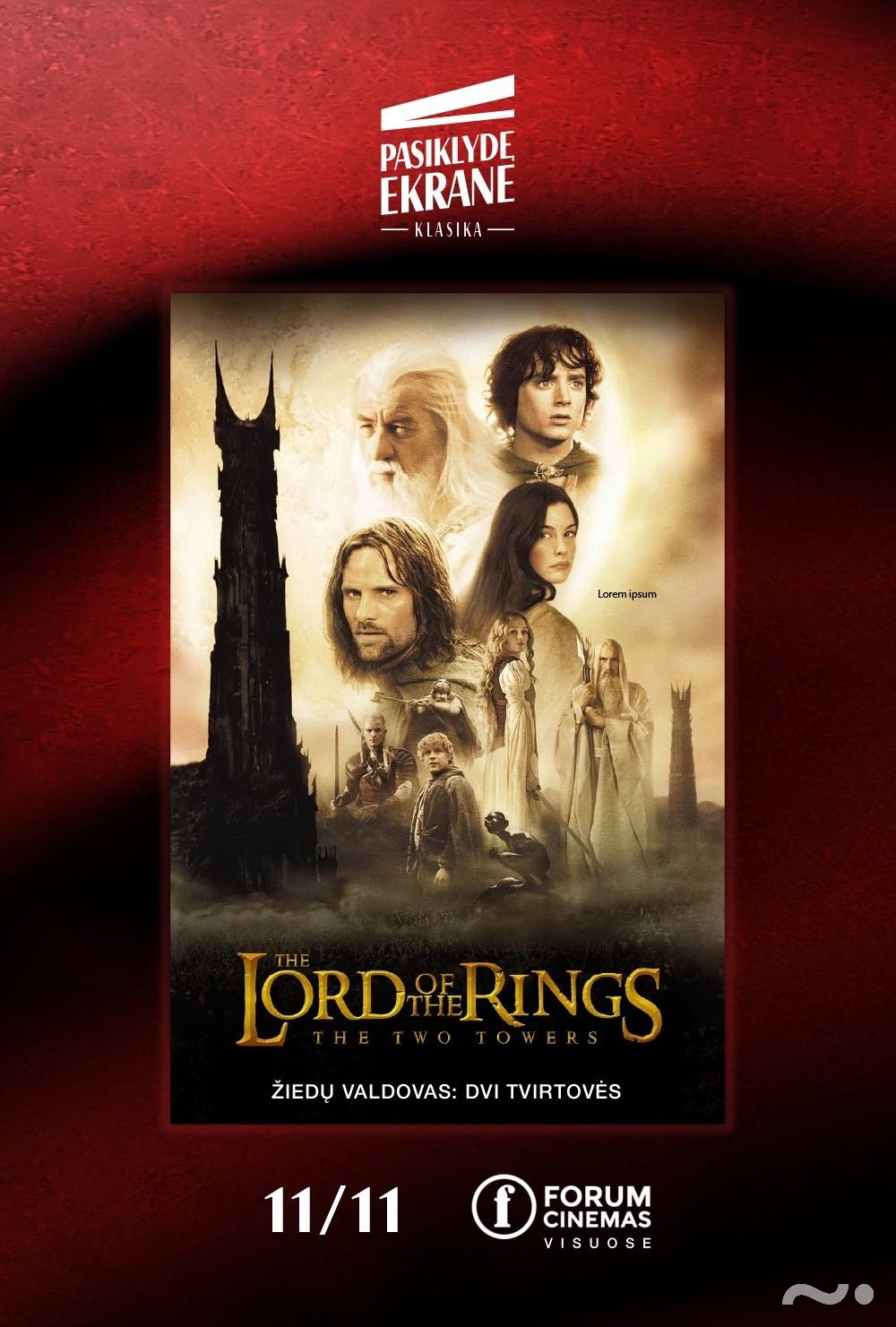 PASIKLYDĘ EKRANE kino klasika: Žiedų valdovas: Dvi tvirtovės (2002)