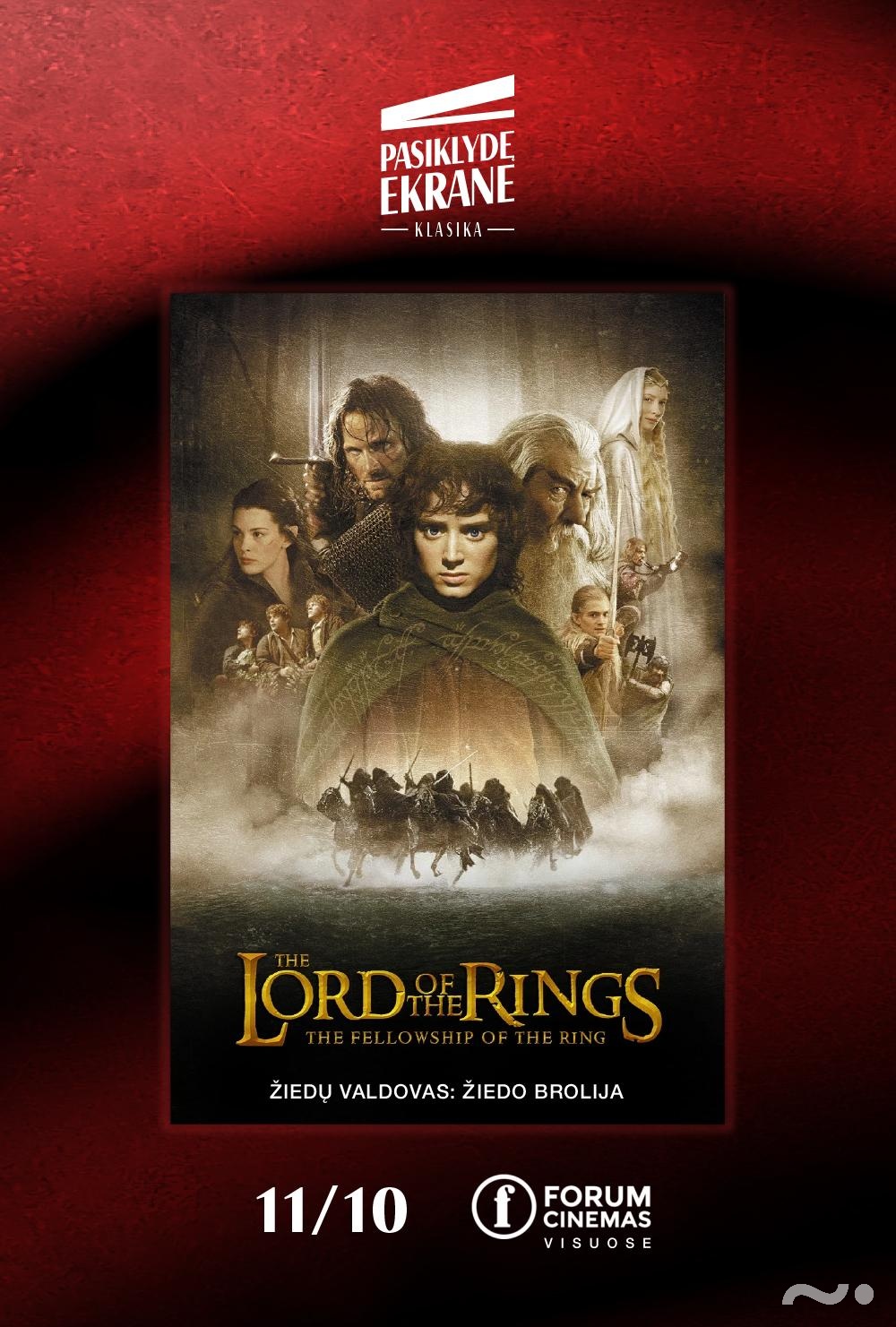 PASIKLYDĘ EKRANE kino klasika: Žiedų valdovas: Žiedo brolija (2001)