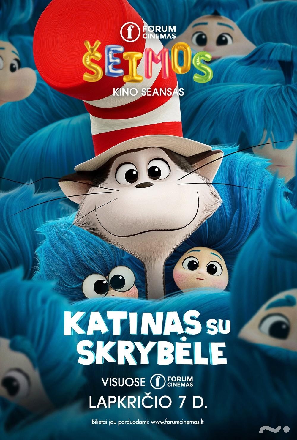 Šeimos kino seansas: Katinas su skrybėle (dubliuotas)